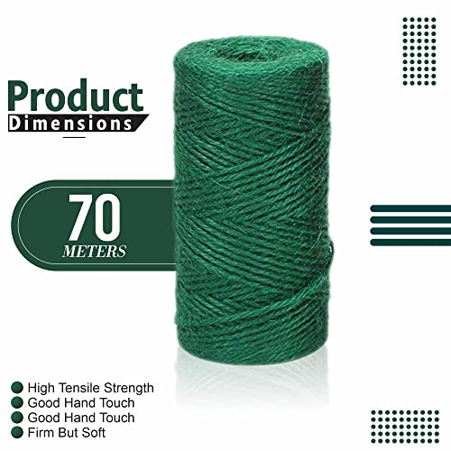 Jute Twine Heavy Duty Natural Garden String For Bakers Craft Cord For Crafting Binding Webbing Wrapping Packing Floristry Reel Baler Roll Horticu