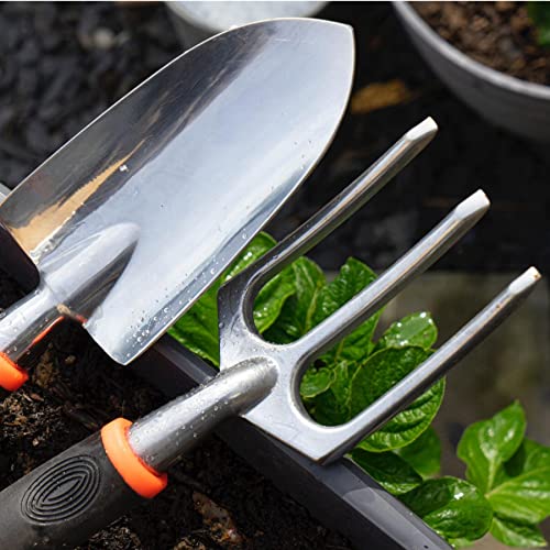 Gardi Black & Orange Hand Trowel for Weeding, Moving, Planting & Digging