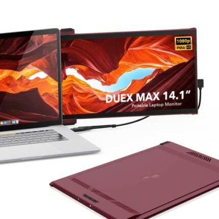 New Mobile Pixels 2023 Duex Max Portable Monitor, 14.1" FHD 1080P IPS Monitor, USB A/USB C Plug and Play Auto Rotated Laptop Monitor, Windows/Mac