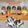 BAOSHISHAN Frozen Meat Slicer Manual Meat Slicers Stainless Steel Ginseng Cutter for Home Use Beef Mutton Roll Bacon Cheese Nougat Deli Shabu Sha