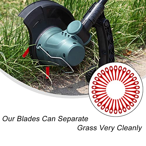 DHinkyoung 50 Pcs Plastic Grass Trimmer Blades, Durable Lawn Mower Replacement Blades Compatible with Terratek Cordless Strimmer 18V/20V, TTCGT18