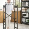 JHKGY 5-Tier Storage Shelving Unit Metal Shelf, Foldable Shelves with Wheels Storage Shelving Unit,Organizers Rolling Cart Display Wire Rack,for