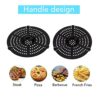 TOPINCN Air Fryer Replacement Grill Pan, 6.1 Inch Universal Nonstick Coating Crisper Plate Air Fryer Rack Air Fryer Replacement Parts, Air Fryer