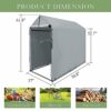Raysfung Outdoor Storage Shed 6 x 3Ft Heavy Duty Portable Storage Shelter with Roll-up Zipper Door for Bike, Mower, Garden Storage