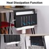 No Drill Under Desk Cable Management Tray, MEEKAKEE [Upgrated] Wire Management, Metal Cable Tray, Wire Organizer Under Desk, Desk Storage Holder