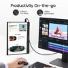 13.3Inch Portable Monitor, WIMAXIT 100%sRGB IPS HDR Second Gaming Screen 1920x1080P, Ultra Thin External Monitor USB-C HDMI Build in Speaker Type