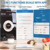 RENPHO Electronic Digital Kitchen Scales with Tare Function, Food Weighing Cooking Scale for Baking and Calorie Counting, Tempered Glass Platform