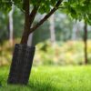 Tree Trunk Protectors Tree Bark Protector Tree Trunk Guard Plastic Tree Trunk Cover Guard Plant Tree Bark Protector for Trimme 3pcs Black