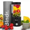 Blndr | Portable, Rechargeable Blender & Smoothie Maker | 420ml Capacity, 6 Stainless Steel Blades, 4000mAH Battery (Carbon Black)