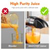 AMZCHEF Juicer Machines - Cold Press Slow Juicer - Masticating Juicer for Whole Fruits and Vegetables - Delicate Chew No Need to Filter - BPA Fre