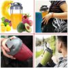 Blender Replacement Parts, 18oz/24oz Cups with Lip Ring, Flip-Top to-Go Lid,Stay Fresh Resealable Lids,Gaskets & Shock Pad Compatible with Nutrib