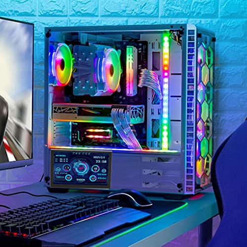 Bewinner 5 inch IPS USB Mini Screen AIDA64 PC CPU RAM HDD Data Monitor, PC Sensor Panel Display PC Temperature Display for PC ARGB Computer Case