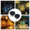 ULEMONDEE 2PCS/4PCS Solar Lantern Light Replacement Top 8CM/3.1inch,LED Solar Panel Lantern Lid Lights Bulb Replacement Part, for Outdoor Hanging