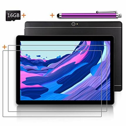 LNBEI Android Tablet 10 inch with SIM Card Slot Unlocked +(2) Screen Protector +16GB SD Card +(1) Stylus Pen - IPS Screen Octa Core 2GB RAM 32GB