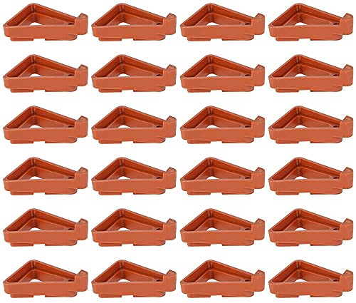 Muross 24 Pcs Plant Pot Feet Triangle Flower Pot Stand Invisible Flower Pot Risers Triangle Feet Lifters Flower Pot Toe Non-slip Triangle Flower