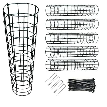 Andwarmth Tree Protectors-Tree Protectors from Deer,Tree Trunk Protector with Zip Ties & Metal Stakes,Tree Wraps to Protect Bark,Tree Tubes,Stack
