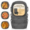 YOGINGO 3Pcs Silicone Air Fryer Liners 3-7L, Reusable Air Fryer Accessories Food Grade Silicone Greaseproof Airfryer Baking Tray Basket Rack Kitc