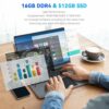 ANMESC 15.6 Inch Laptop,16GB DDR4 512GB SSD,Windows 11 Intel Celeron N5095 Quad-Core Processor up to 2.9Ghz,1080P Screen Laptops,2.4/5G WiFi, Blu