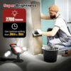 SYLSTAR Rechargeable Work Light, 25W 2700LM COB LED Magnetic Work Light with USB Power Bank Function, Rotatable Portable Waterproof Flood Light f