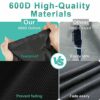 Deck Box Cover, Outdoor Storage Box Cover, Patio Storage Box Cover Made of 600D Oxford Cloth, Windproof, Rainproof, UV Resistant, Tear Resistant