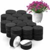 BELLE VOUS 50 Pack Invisible Plant Pot Feet - Invisible Black Flower Pot Risers - Non-Slip with Strong Self Adhesive Pads for Medium and Large Si