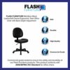 Flash Furniture Mid LeatherSoft Swivel Ergonomic Task Office Chair with Back Depth Adjustment, Metal, Black, Set of 1