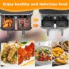 2Pcs Silicone Air Fryer Liners for Ninja Dual Air Fryer, Reusable Silicone Air Fryer Basket Air Fryers Accessories Heat Resistant Silicone Airfry
