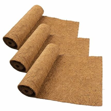 Fengaim 3 Rolls 1m*0.3m/40" x 12" Coconut Planter Liners, Coco Hanging Basket Liner Coconut Growing Mat Garden Plant Flowerpot Coconut Fibre Matt