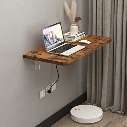 Pmnianhua Wall Mounted Desk,31'' Wall Mounted Drop Leaf Table,Drop Down Table,Folding Table,Fold Down Wall Desk,Floating Desk for Wall Laundry Ro