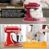 Bamboo Mixer Slider Mat, Kitchen Appliance Slider Compatible with Kitchenaid 4.5-5 Qt Tilt-Head Stand Mixer, Mixer Mover Sliding Caddy Tray, Kitc