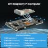 WIMAXIT Raspberry Pi 4 TouchScreen Monitor, 7" Touch Screen USB Powered HDMI Monitor IPS 178 ° 1024X600 for Raspberry 4/3/ 2/ 2 Zero B+ Model B