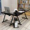 Corner Desk Office Desk, L-Shaped Work Desk Large Computer Desk PC Laptop Study Gaming Table Workstation for Home Office,B