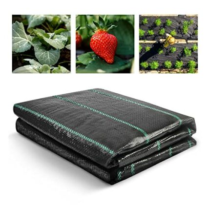 KEPLIN Heavy Duty Weed Control Membrane Fabric Light Weight,Water- Resistant,Breathable & UV Protection Ground Cover Suppressant Barrier for Gard