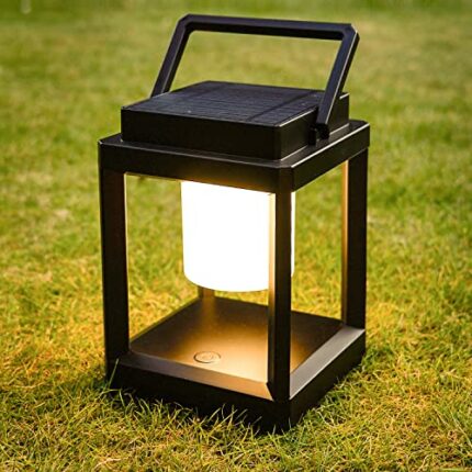 Rafrtcl Outdoor Table Lamp,Touch Control Solar Lamps Indoor Rechargeable Lanterns,3-Level Brightness LED Lantern ,Solar Camping Lantern Outdoor W