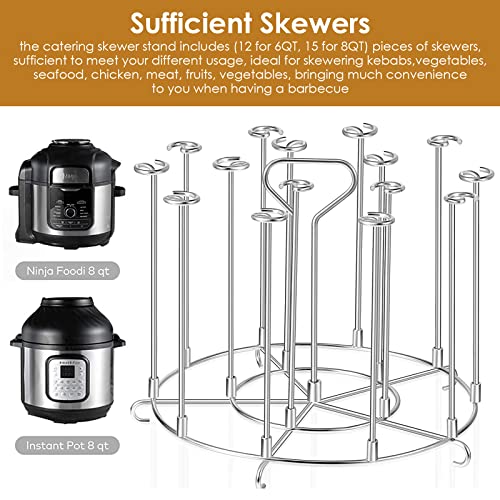Skewer Stand, Vertical Skewers Holder, Air Fryer Skewer Stand, Skewers Rack, Air Fryer Accessories Grill, Stainless Steel for Kitchen Cooking BBQ