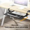 WANGFENG Adjustable Keyboard Tray - Ergonomic Under Desk Computer Keyboard & Mouse Platform Tray C- Clamp On Computer Drawer Extender for Home or