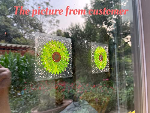 36 Pcs Window Fly Traps Indoor, Sunflower Fly Catcher Window Fly Sticker, Sticky Window Insect Trap for Indoor Use