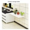 ZAKSEM Desk Perfect addition to Home Office/Laundry/Home Bar Small Folding Wall Table Fold Down Wall Mount Pink-70 50cm