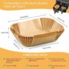 120PCS Air Fryer Liners for Ninja Dual, HAUSPROFI Air Fryer AF300UK AF400UK Accessories, Compatible with Ninja, Salter, Tower and Other Dual Zone