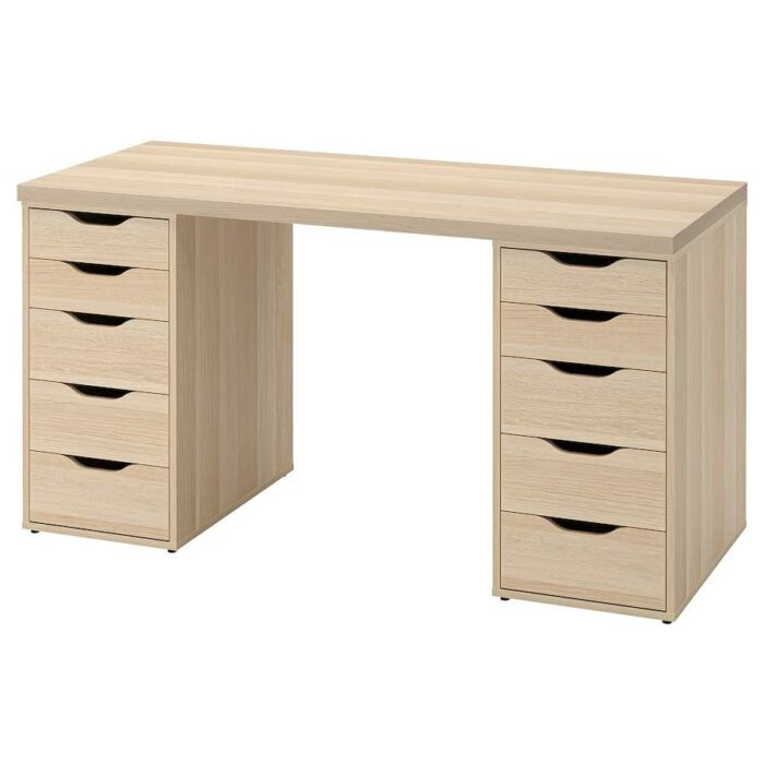 LAGKAPTEN/ALEX Desk,140x60 cm, durable and easy to care for. Desks for home. Desks & computer desks. Tables & desks. Furniture. (White)