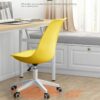 TJLSS Computer Chair Desk Backrest Simple Lifting Leisure Chair Reception Office Stool Comfortable Chair (Color : Argento, Size : Talla �nica)