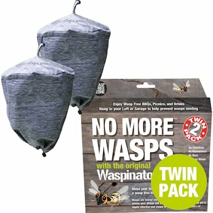 "Waspinator Twin Pack - Wasp Repellent for Outdoor Areas, Decoy/False Wasp Nests, Garden Wasp Deterrent, Artificial/Fake Wasp Nest, Deterrents fo