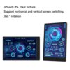 Zunate 3.5 Inch Computer CPU GPU Monitor, AIDA64 PC Sensor Panel Display, 3.5in Computer Temp CPU RAM Data Monitor, USB Type C Interface for Wind