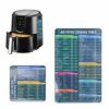 Air Fryer Cooking Times Chart, 2Pcs Air Fryer Cheat Sheet Kitchen Fryer Magnet Sheet Cooking Frying Time Reference Guide Compatible with All Air