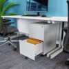 CEHA 2 Drawer Vertical File Cabinet with Lock - Commercial Filing Cabinets with 5 Wheels, Printer Stand for Home Office, 15" x 18.5" x 24.2", Ass