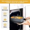 4Pcs Air Fryer Silicone Liners for Ninja Dual Air Fryer, Non-Stick Air Fryer Basket Accessories for Ninja DZ201/ DZ401 8-10 QT, Reusable Silicone