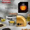 1800W Oil Press Machine with PRESS AND FRY 2 IN 1 Function, Hot & Cold Press Available, 0-300 ℃ Temperature Control, for More than 40 Kinds of Oi