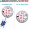2 Pack Submersible LED Lights Waterproof Pool Lights Underwater with 16 Colors, Remote Control Lights for Aquarium,Vase, Bath,Hot Tub, Halloween,