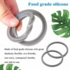 2pcs Blender Seal Rings for Breville Blend Active,Blender Gaskets with Lip,Silicone Seal Rings,Gaskets Rubber,Compatible with Nutri Bullet 900W &