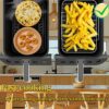 2 Pcs Air Fryer Rack for Ninja Dual Zone, Air Fryer Accessories, Stainless Steel Grill Rack with Skewers, Oil Brush Compatible with Ninja AF300UK